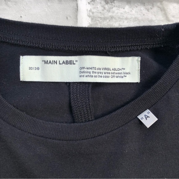 Off-White Black Long Sleeve Fence Arrow T-Shirt Men’s Size Small 100% Authentic - Picture 3 of 10